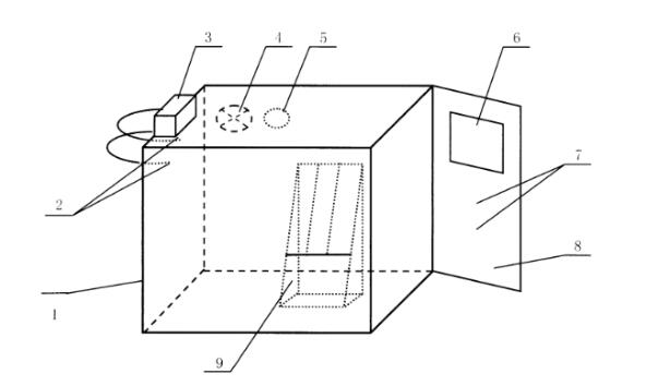 硅藻泥材料甲醛凈化性能艙的結構(圖1) 硅藻泥材料甲醛凈化性能艙的結構(圖1)